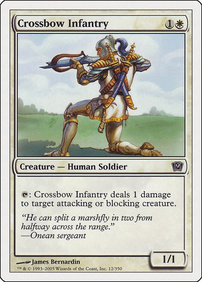 Crossbow Infantry 12 card from 9th Edition