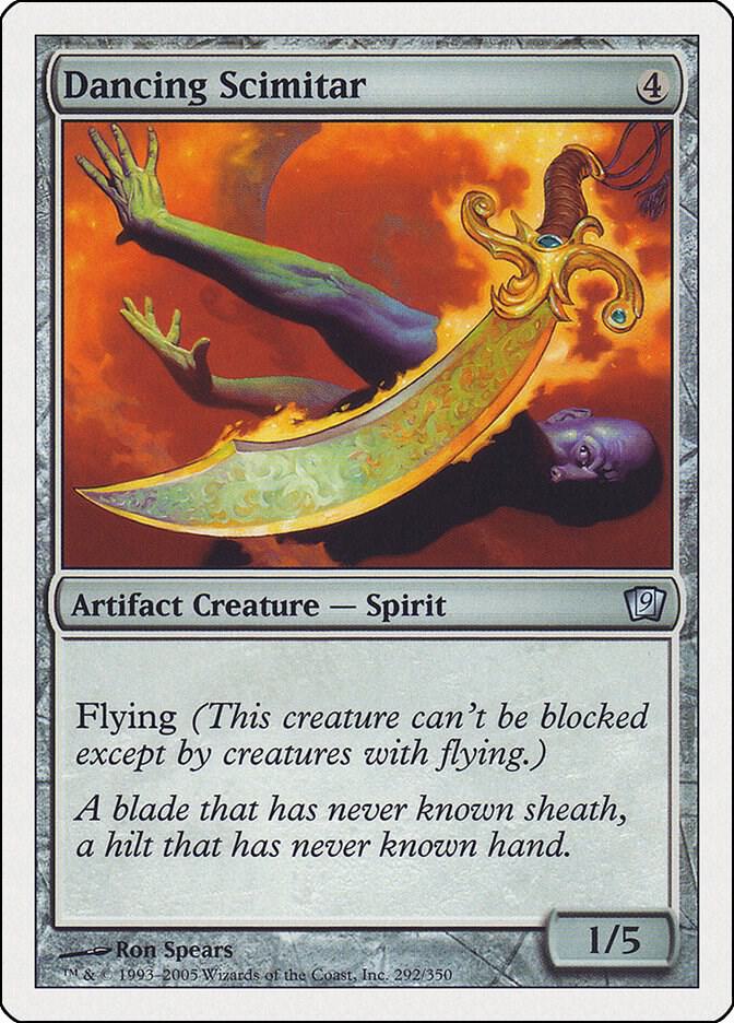 Dancing Scimitar 292 card from 9th Edition