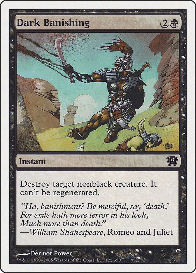 Dark Banishing 122 card from 9th Edition
