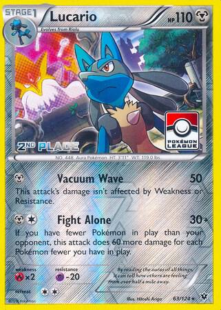 Lucario - 63/124 (Pokemon League) [2nd Place] 063/124 card from League & Championship Cards