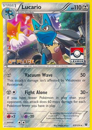 Lucario - 63/124 (Pokemon League) [4th Place] 063/124 card from League & Championship Cards