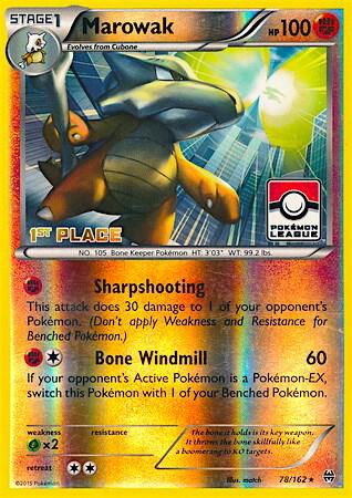 Marowak - 78/162 (Pokemon League) [1st Place] 078/162 card from League & Championship Cards