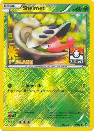 Shelmet - 8/111 (Pokemon League) [1st Place] 008/111 card from League & Championship Cards