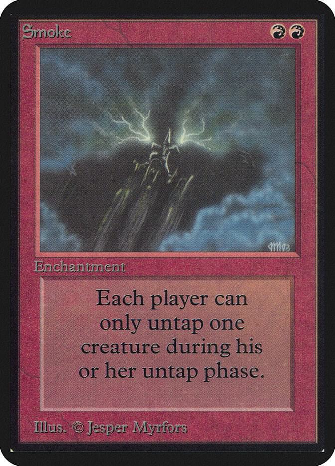 Smoke card from Alpha Edition