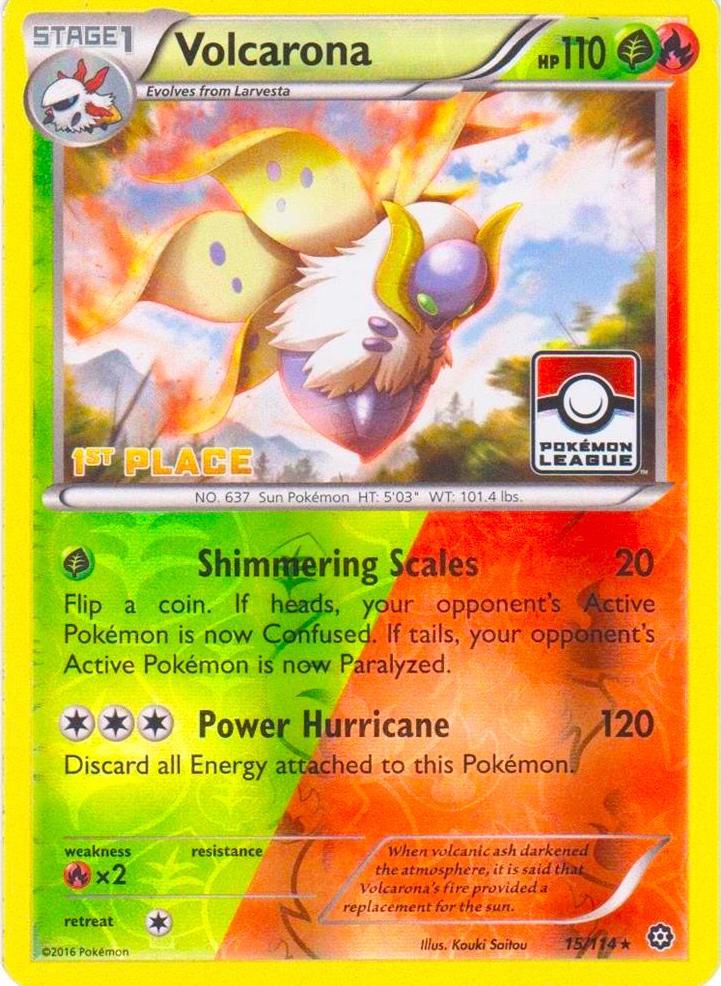 Volcarona - 15/114 (Pokemon League) [1st Place] 015/114 card from League & Championship Cards