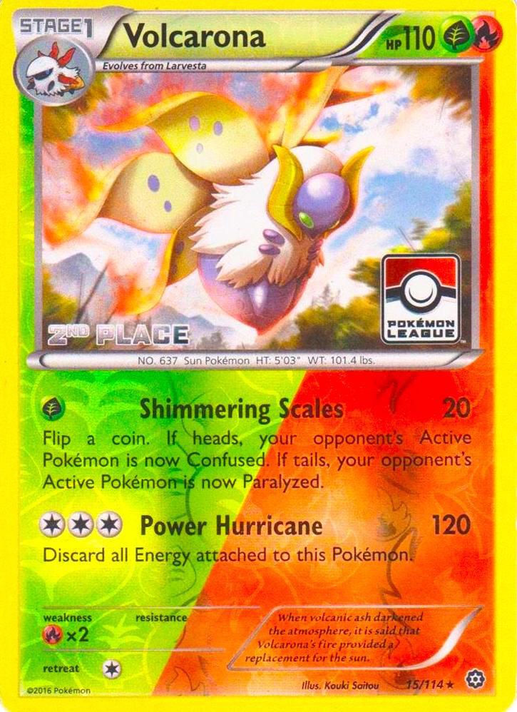 Volcarona - 15/114 (Pokemon League) [2nd Place] 015/114 card from League & Championship Cards