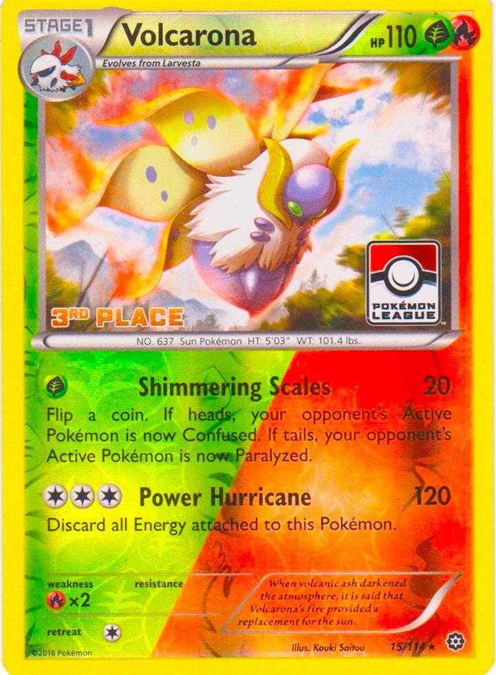 Volcarona - 15/114 (Pokemon League) [3rd Place] 015/114 card from League & Championship Cards