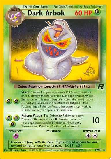Dark Arbok [W Stamped] 19/82 card from WoTC Promo