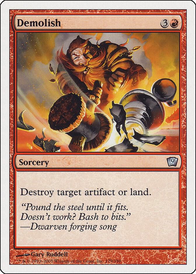 Demolish 179 card from 9th Edition