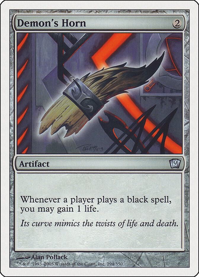 Demon's Horn 294 card from 9th Edition