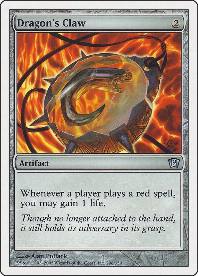 Dragon's Claw 296 card from 9th Edition