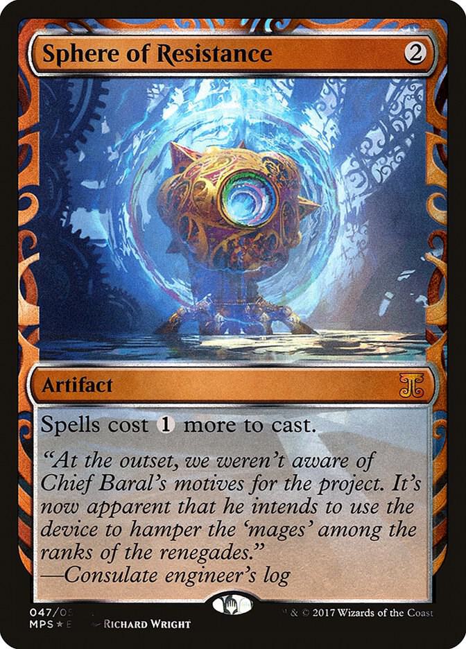 Sphere of Resistance 47 card from Masterpiece Series: Kaladesh Inventions
