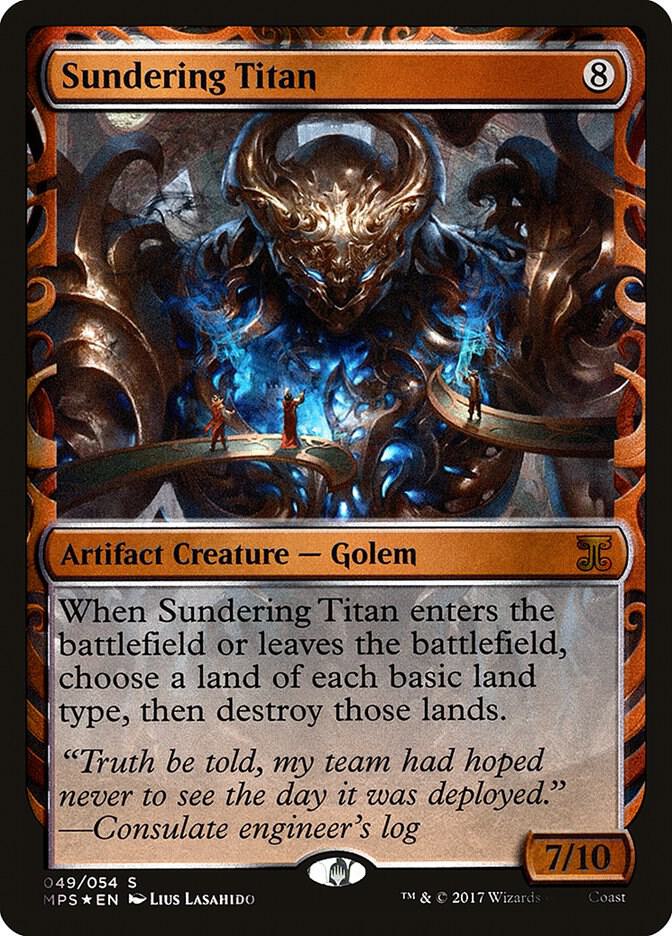 Sundering Titan 49 card from Masterpiece Series: Kaladesh Inventions