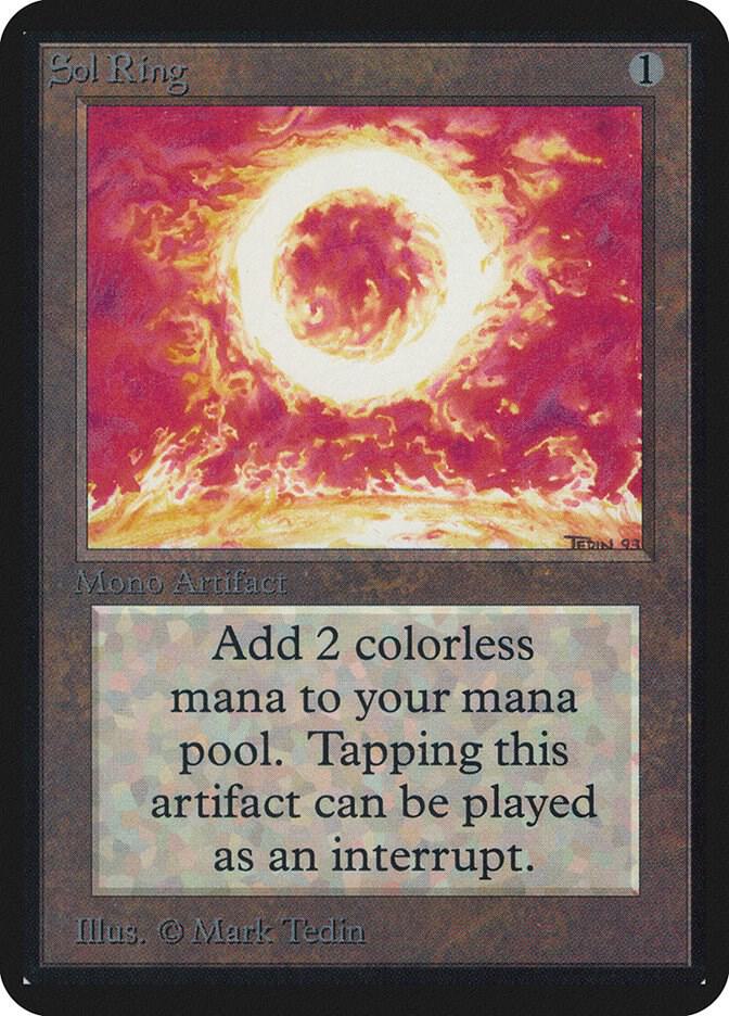 Sol Ring card from Alpha Edition
