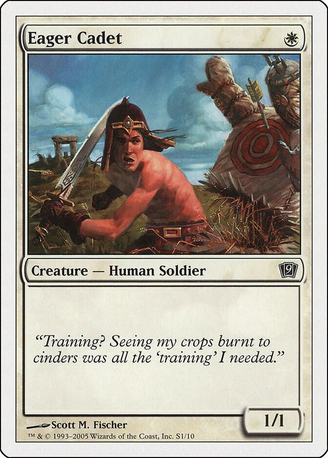 Eager Cadet S1 card from 9th Edition