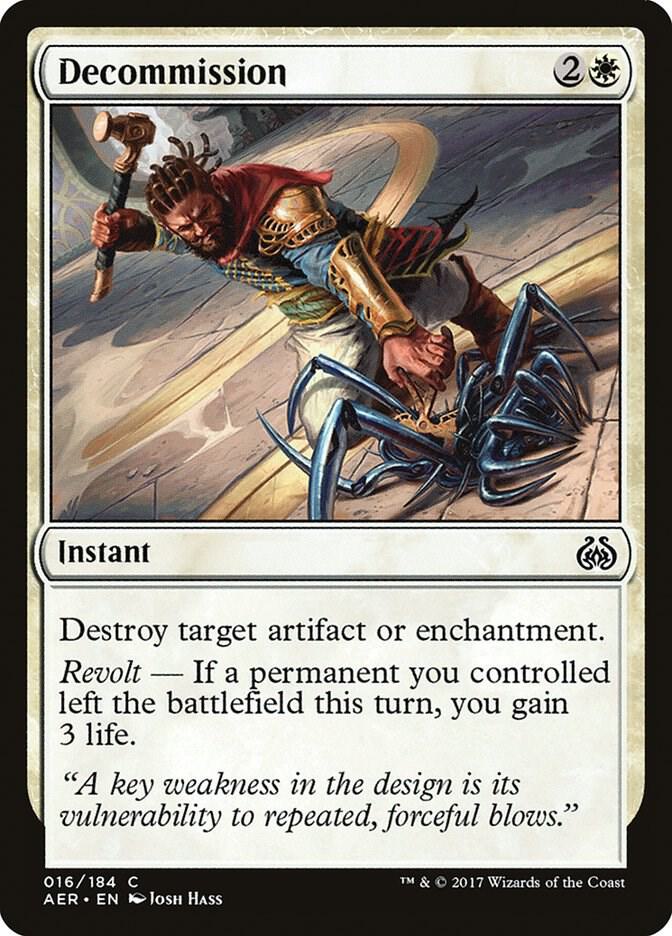 Decommission 16 card from Aether Revolt