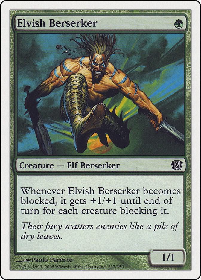 Elvish Berserker 237 card from 9th Edition