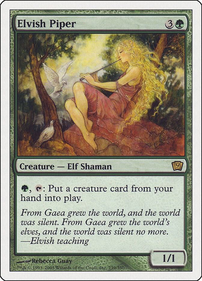 Elvish Piper 239 card from 9th Edition