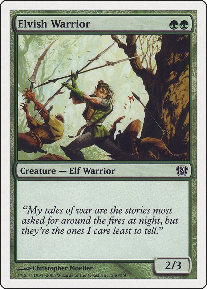 Elvish Warrior 240 card from 9th Edition