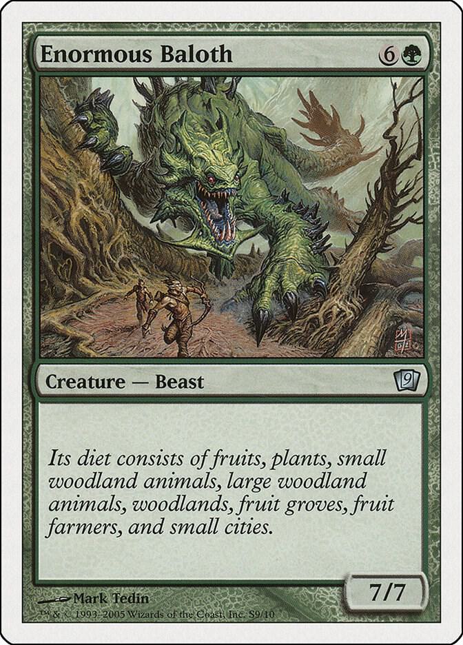 Enormous Baloth S9 card from 9th Edition