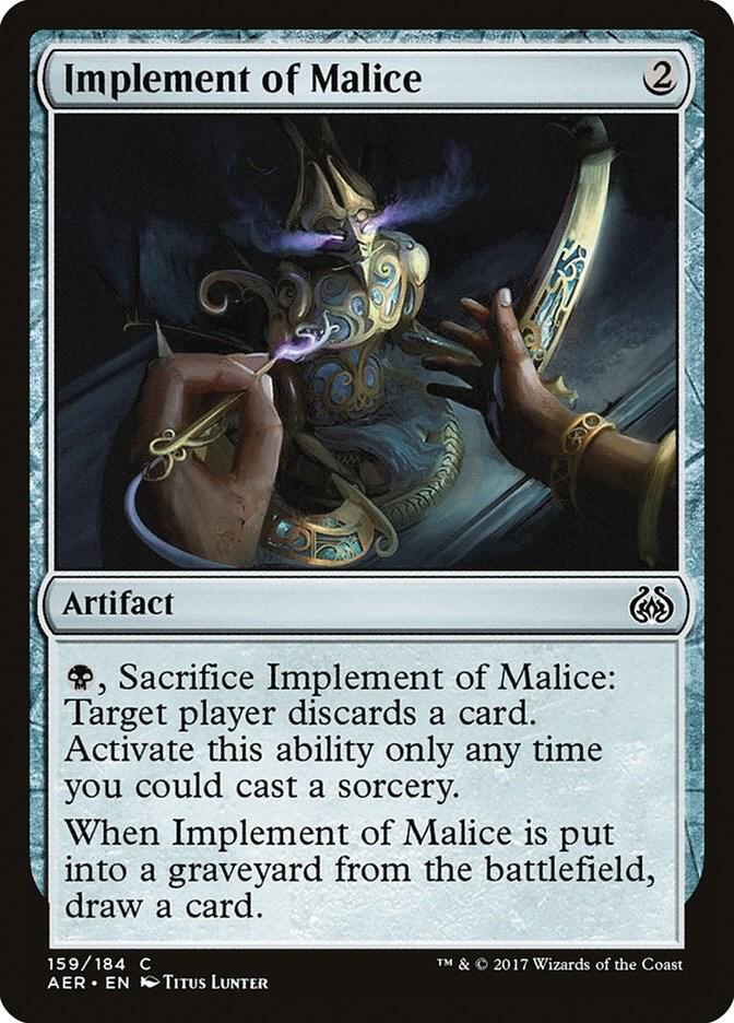 Implement of Malice 159 card from Aether Revolt