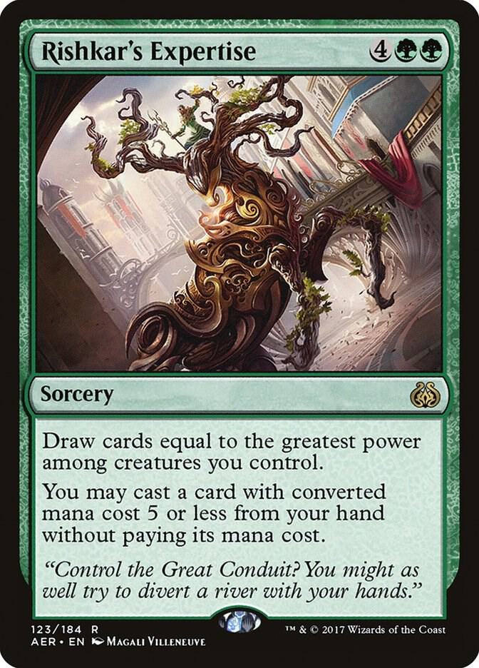 Rishkar's Expertise 123 card from Aether Revolt