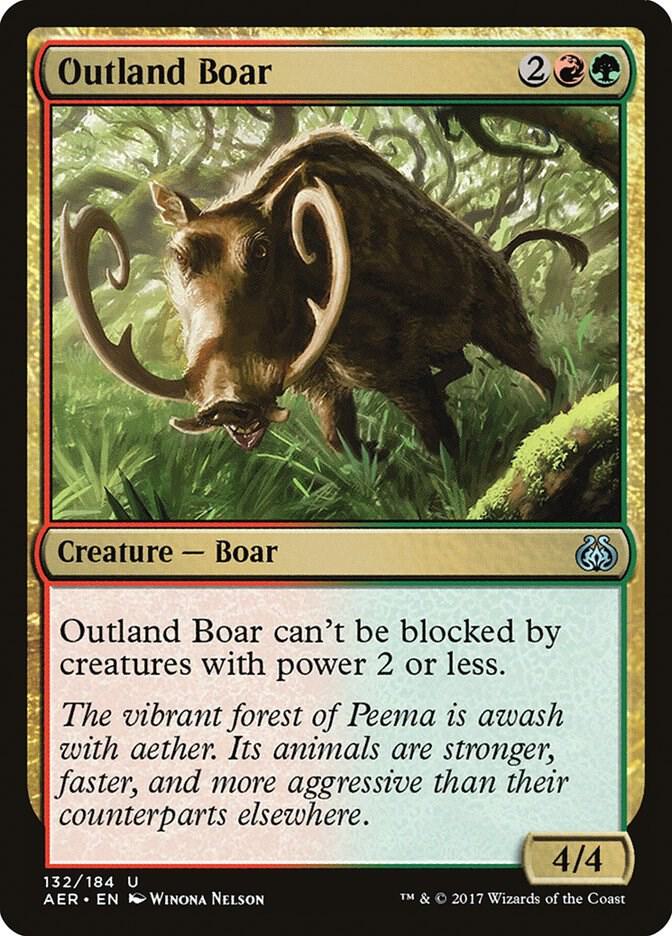 Outland Boar 132 card from Aether Revolt