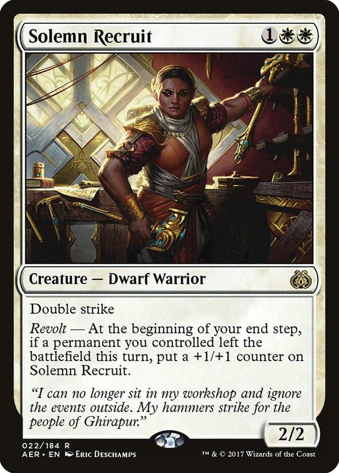 Solemn Recruit 22 card from Aether Revolt