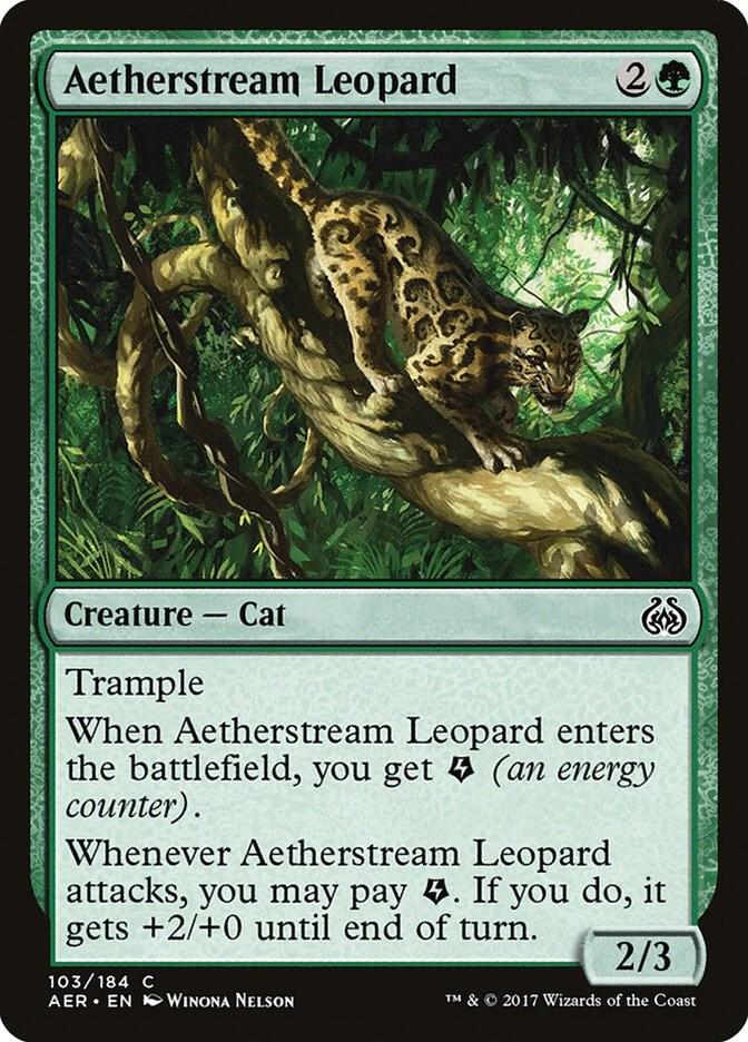 Aetherstream Leopard 103 card from Aether Revolt