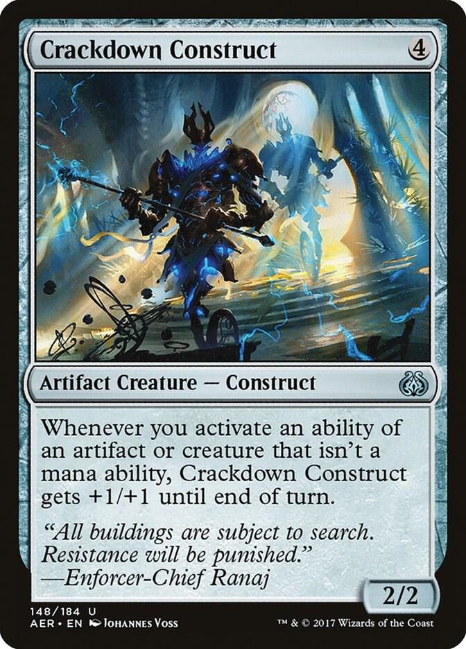 Crackdown Construct 148 card from Aether Revolt