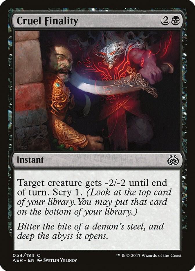 Cruel Finality 54 card from Aether Revolt