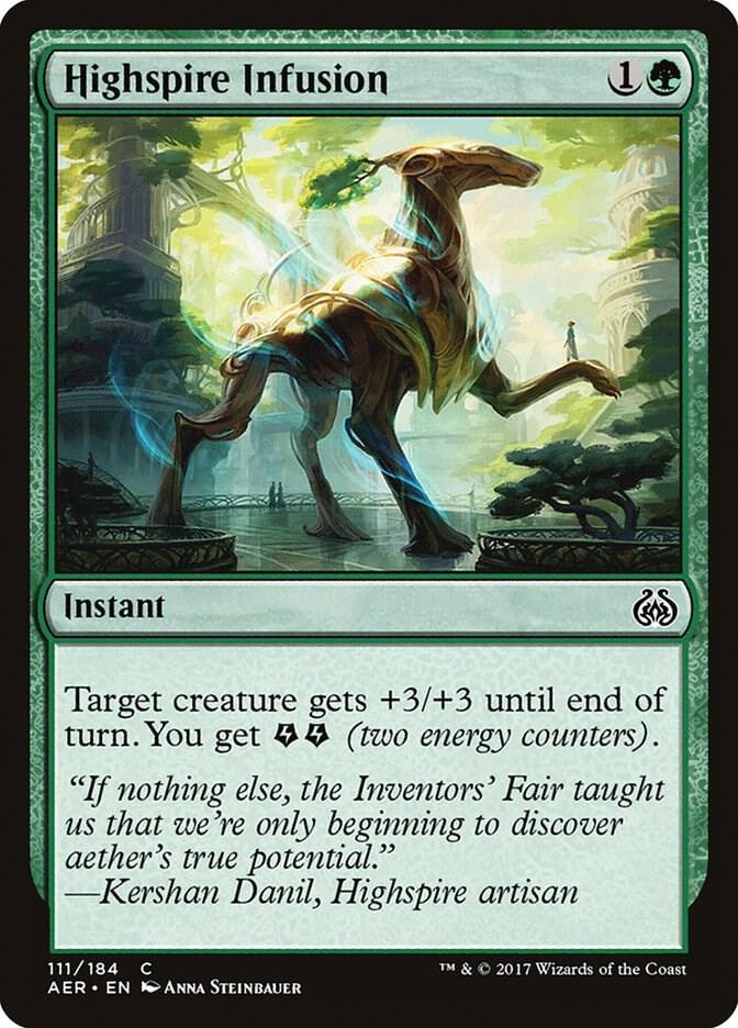 Highspire Infusion 111 card from Aether Revolt