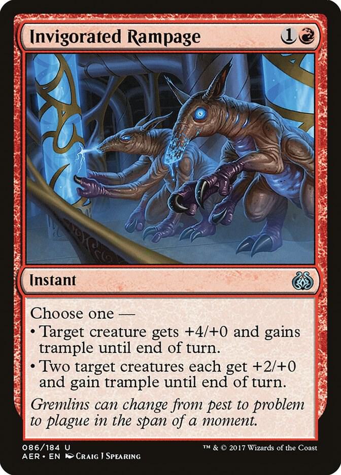 Invigorated Rampage 86 card from Aether Revolt