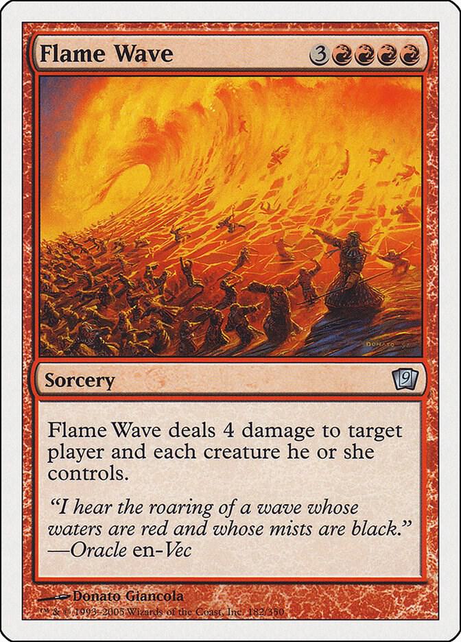 Flame Wave 182 card from 9th Edition