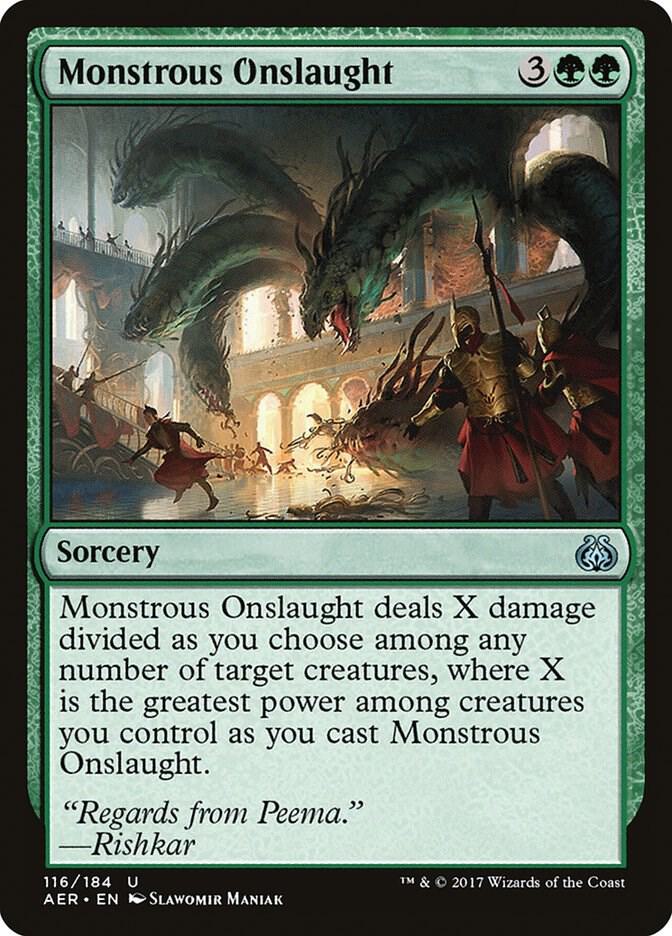 Monstrous Onslaught 116 card from Aether Revolt
