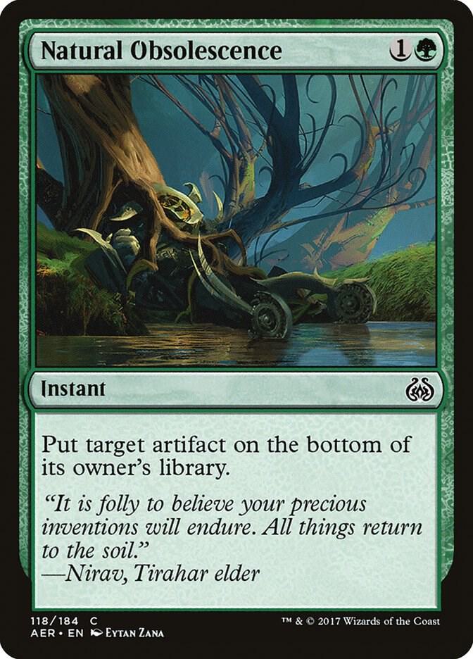 Natural Obsolescence 118 card from Aether Revolt