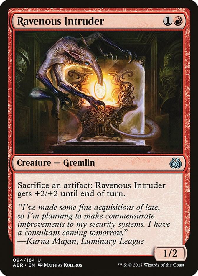 Ravenous Intruder 94 card from Aether Revolt