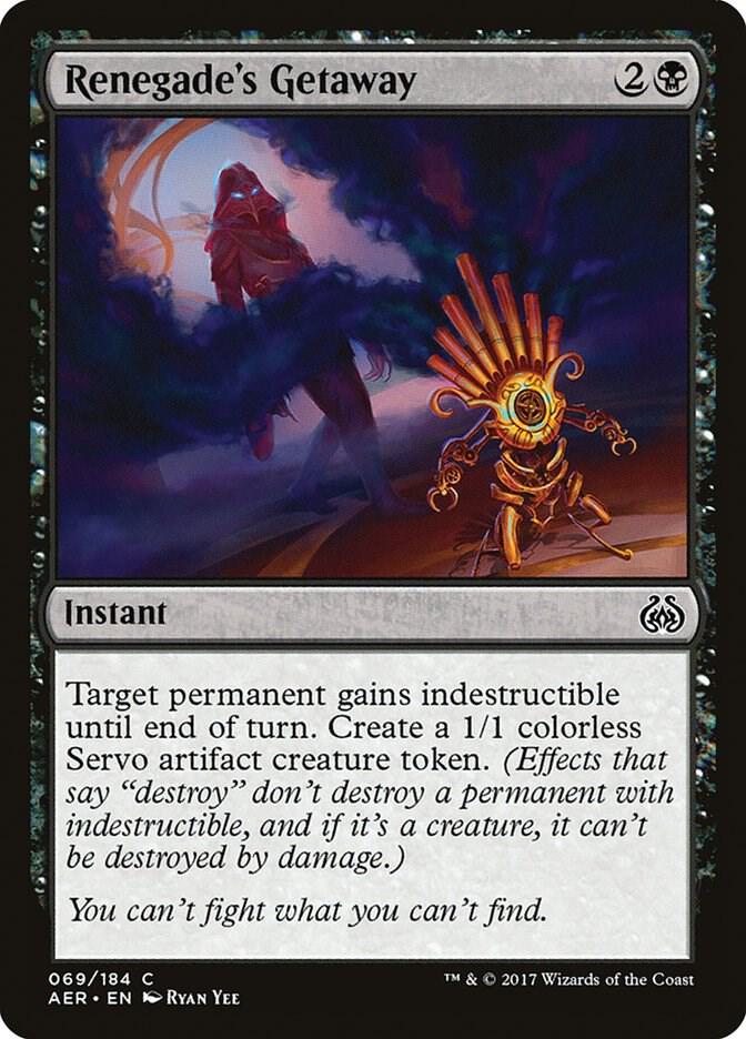 Renegade's Getaway 69 card from Aether Revolt