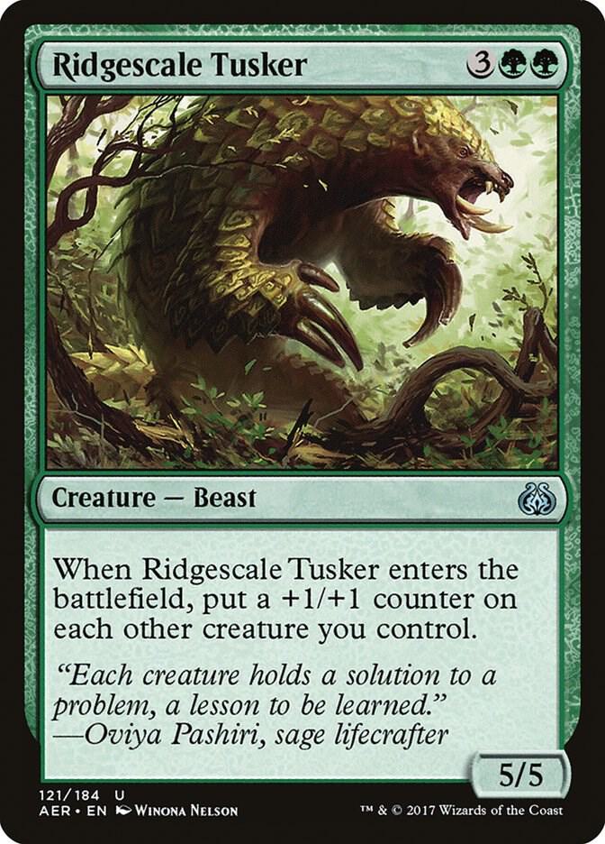 Ridgescale Tusker 121 card from Aether Revolt
