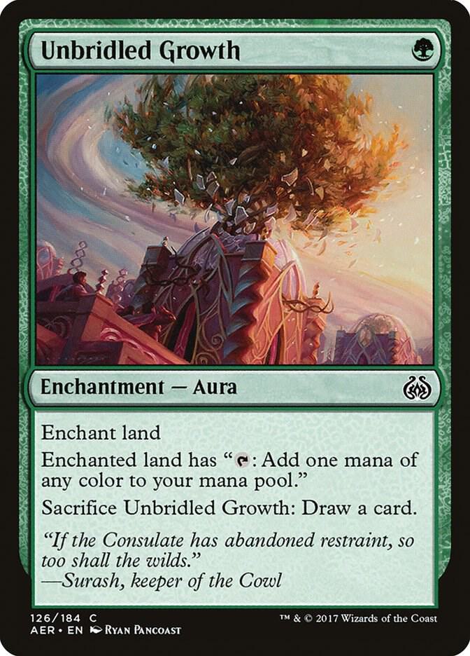 Unbridled Growth 126 card from Aether Revolt