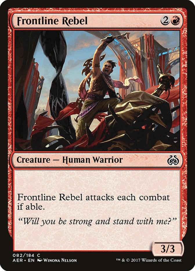 Frontline Rebel 82 card from Aether Revolt