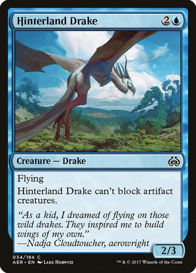 Hinterland Drake 34 card from Aether Revolt