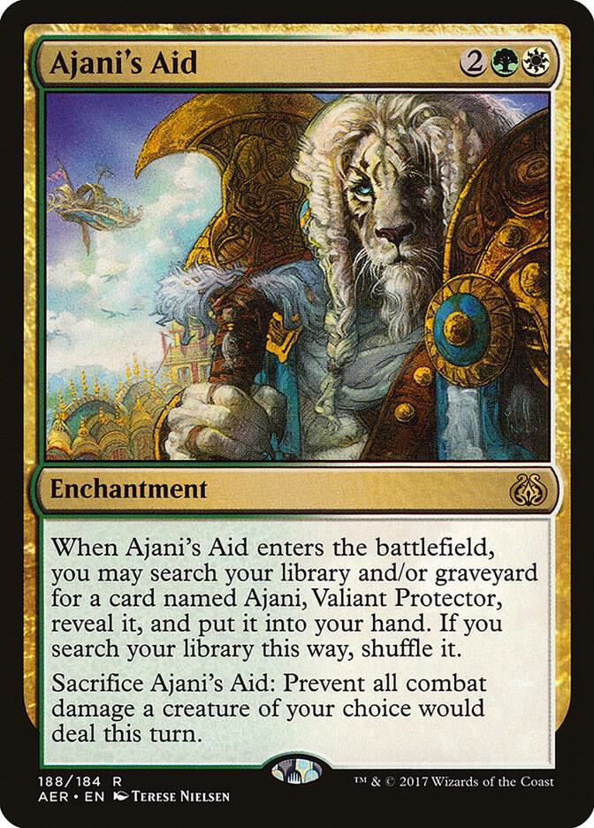 Ajani's Aid 188 card from Aether Revolt
