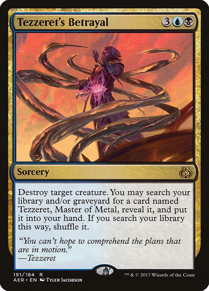 Tezzeret's Betrayal 191 card from Aether Revolt