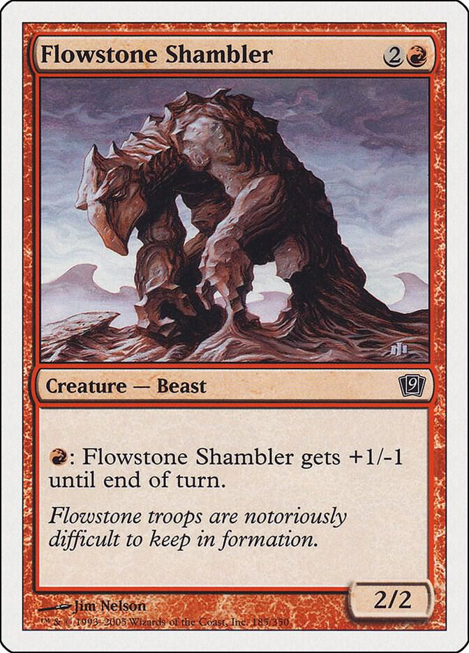 Flowstone Shambler 185 card from 9th Edition