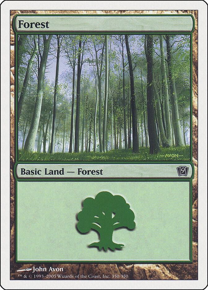 Forest 350 card from 9th Edition