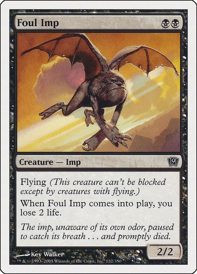 Foul Imp 132 card from 9th Edition