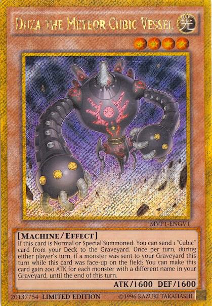 Duza the Meteor Cubic Vessel MVP1-ENGV1 card from The Dark Side of Dimensions Movie Pack: Gold Edition