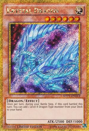 Krystal Dragon MVP1-ENGV2 card from The Dark Side of Dimensions Movie Pack: Gold Edition