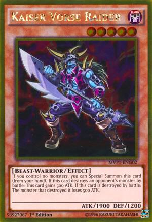 Kaiser Vorse Raider MVP1-ENG02 card from The Dark Side of Dimensions Movie Pack: Gold Edition